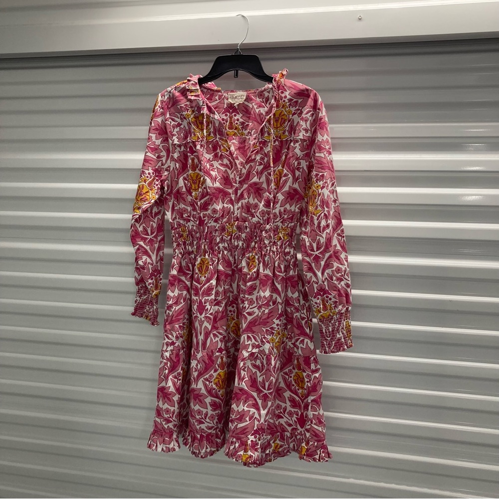 Floral Pink and Yellow Women's Dress